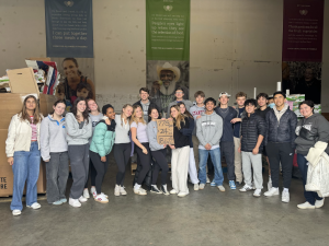 Group #1 at the San Francisco-Marin Food Bank after having completing their service at Glide. 
